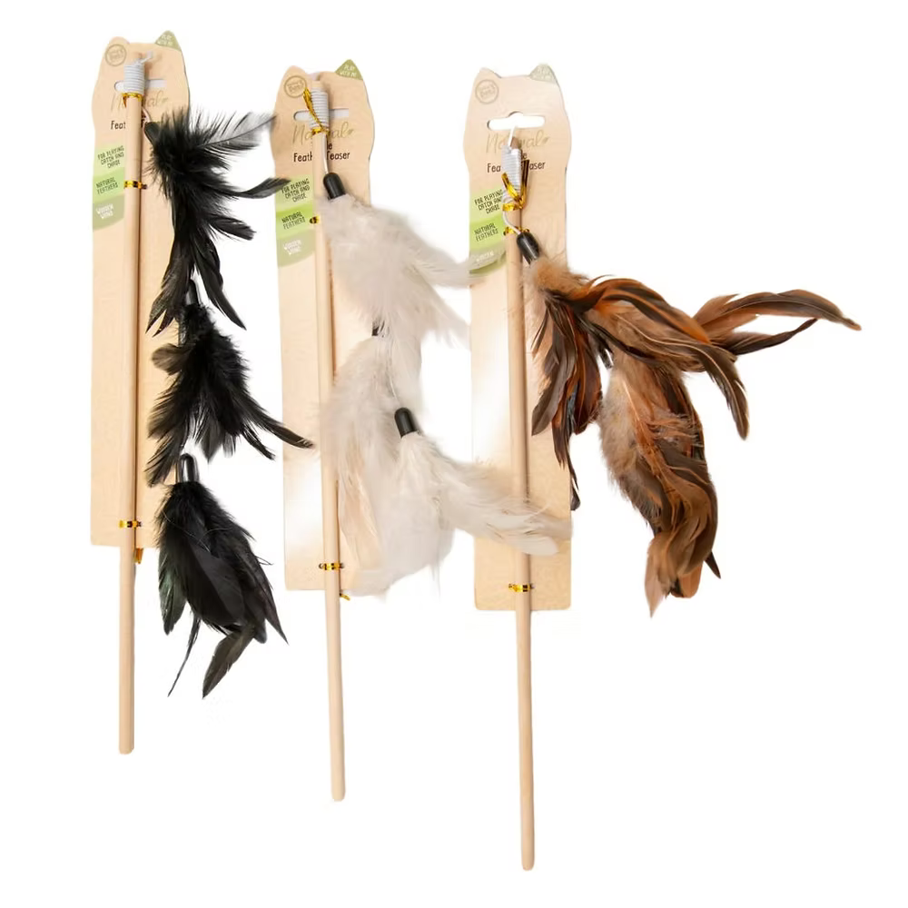 Natural Feather Cat Toys (2pk)