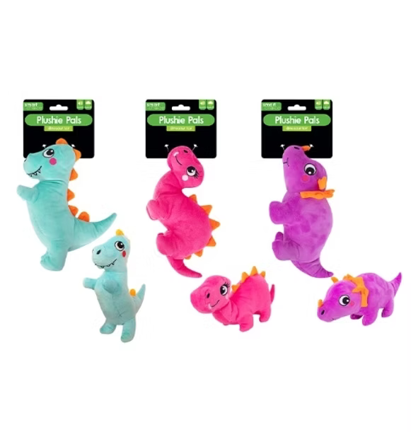 Dinosaur Plush Dog Toy