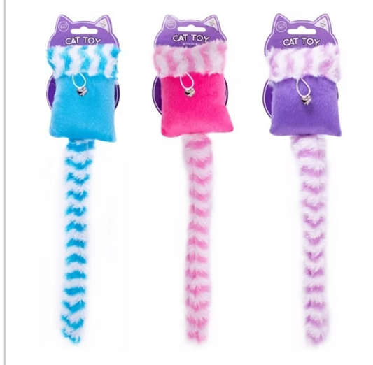 Cat Feather Tail Toy (random colour sent)